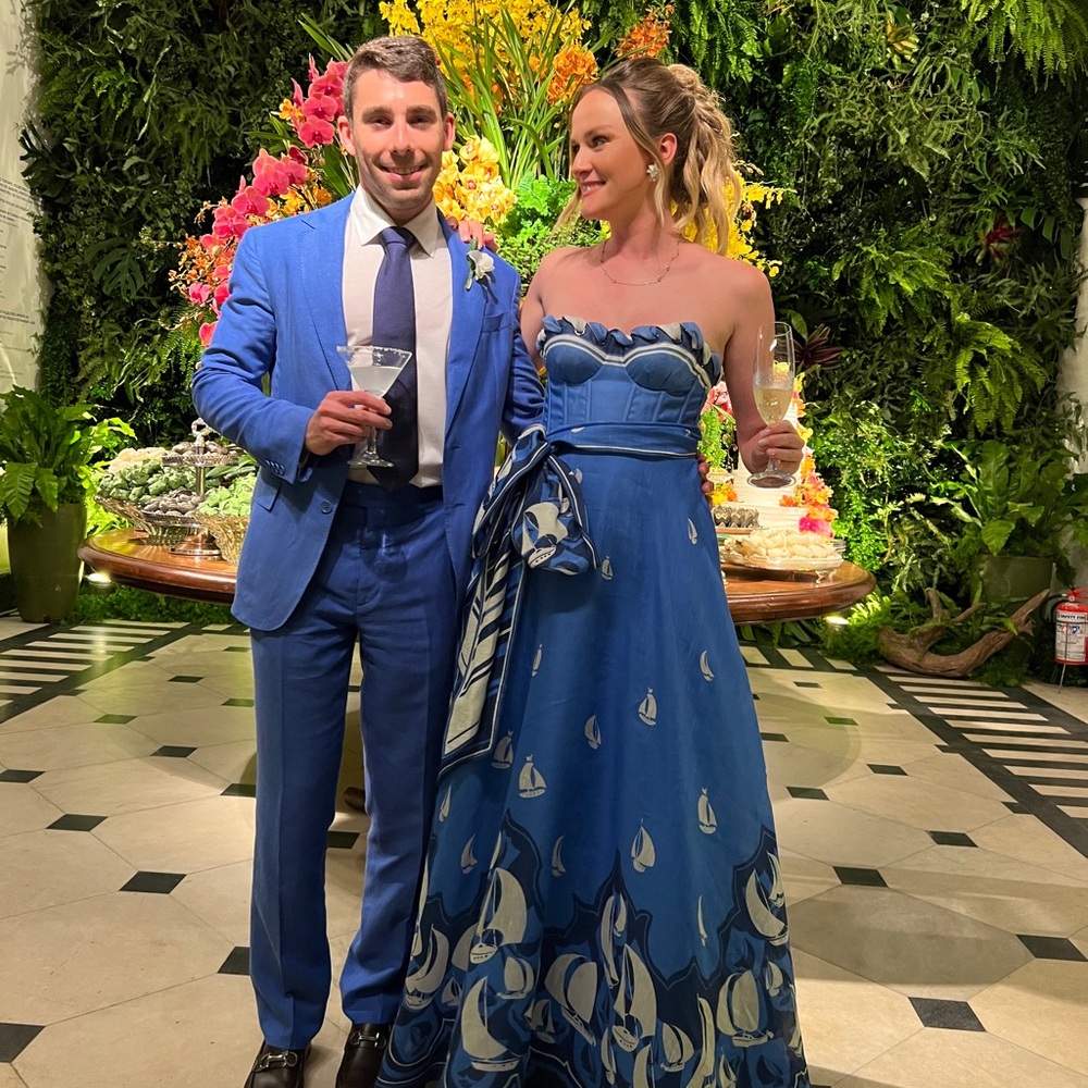 Zimmermann High Tide Blue Runway Gown